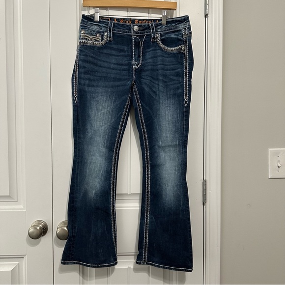 Rock Revival Denim - Rock Revival Dark Blue Flare Jeans